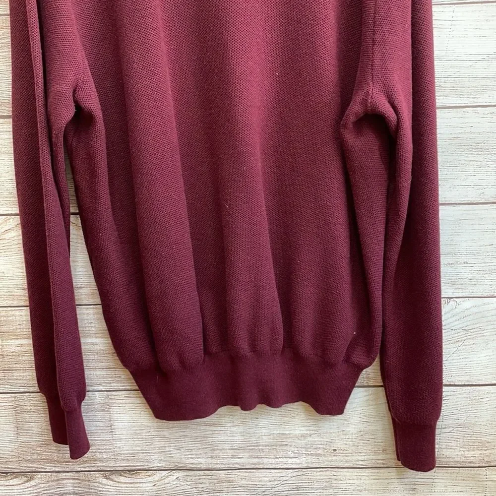 POLO BY RALPH LAUREN CREW‎ NECK SWEATER IN BURGUNDY